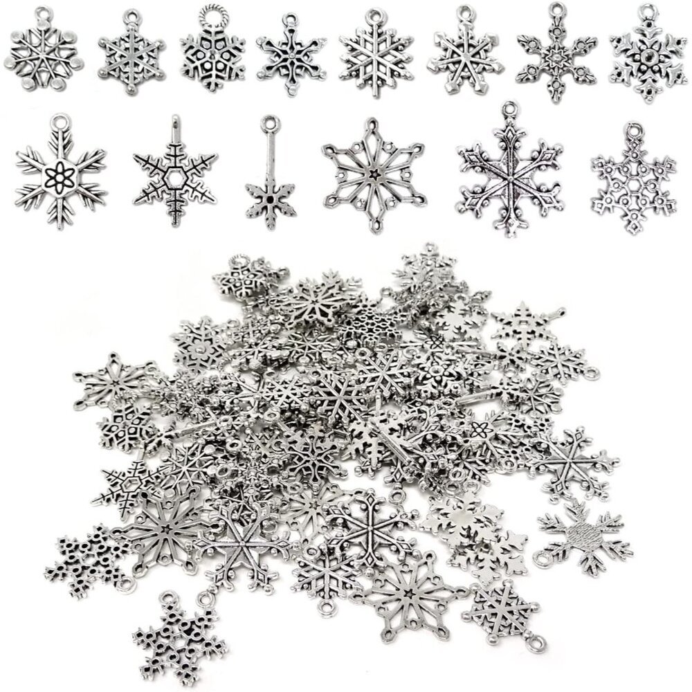 84PCS Alloy Pendant Christmas Jewelry Findings for Earring Necklace Bracelet Key